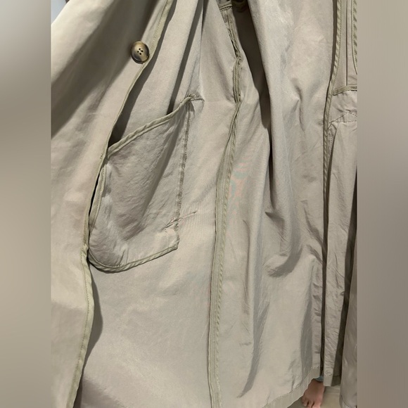 Zara Green Khaki Trench XS EUC - Picture 4 of 8